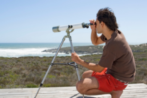 how far can you see with a telescope on land